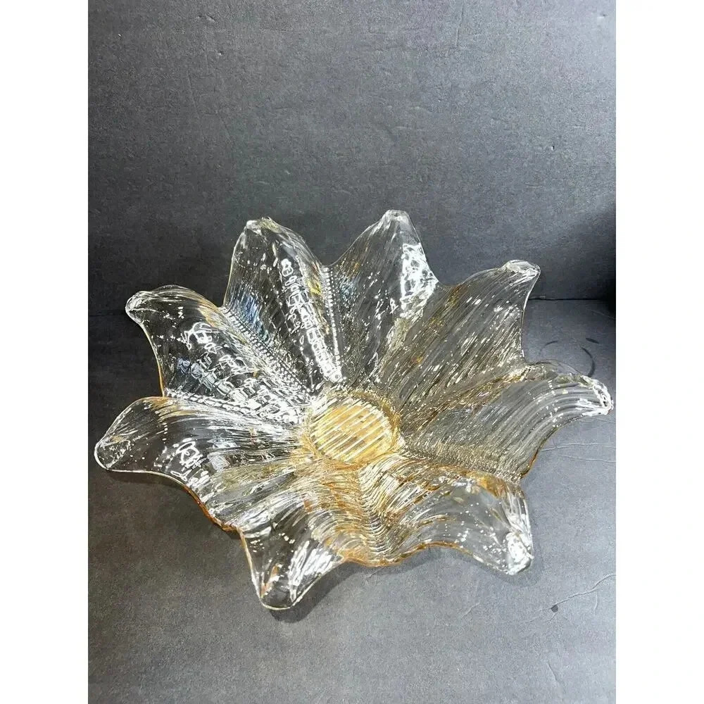 Antica cristalleria By Savarese Murano Lustre Champagne Glass Footed Bowl Italy - Picture 6 of 14